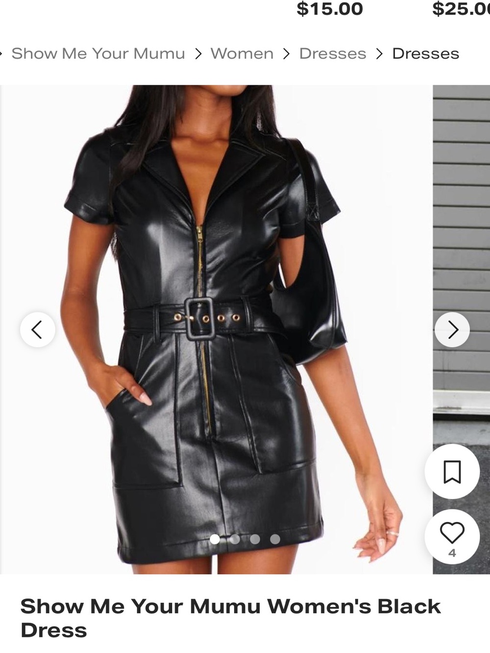Show Me Your MuMu outlaw black faux leather dress